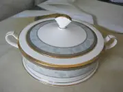 Noritake Neptune Gold Covered Caserole/Vegetable Excellent Condition 4787 Japan