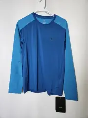 Arc'teryx Ether Comp Crew Long Sleeve Mens Small In Borneo Blue 22895 UPF 50+