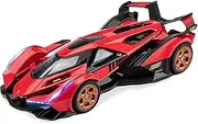 Toy Cars 1/32 Lambo V12 Race Car Diecast Model Car with Sound and Light Pull Back Toy for 3+ Year Old Boys and Kids Car Toy Birthday Gifts