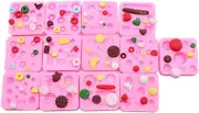 Cestony 13Pes Mini Silicone Molds for DIY Cake Fondant Biscuit Cookies Sugar Pudding Chocolate Hard Candies Dessert Candle Decor