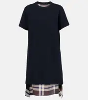 [Sacai] Sacai Paneled cotton jersey T-shirt dress AU 14 black