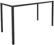 Rapidline Steel Frame Drafting Height Table, Natural White Top & Black P/C Frame, 1800 x 900 mm