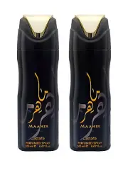 Lattafa Maahir Deodorant Spray Long Lasting Fragrances Pack of 2 Each 200ML