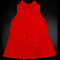 在飛比找蝦皮購物優惠-高田賢三Kenzo紅色鮮豔法蘭絨無袖洋裝 法國製 8號