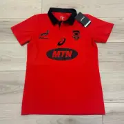 ASICS South Africa Springboks Rugby Home Jersey Polo Red Men's Small NWT