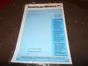 1970 1971 AMC AMX JAVELIN RAMBLER HORNET PACER REBEL BLANK WINDOW STICKER NEW