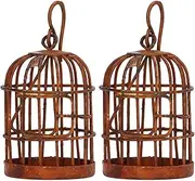 Miniature Birdcage, Durable Iron Lifelike Appearance Exquisite Workmanship Dollhouse Birdcage Vintage Style Highly Realistic Mini Bird Cage for 1/12 and 1/6 Scale Doll Houses