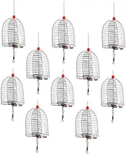 Parliky 10PCS Outdoor Fishing Bait Cage Fishing Trap Durable Fishing Device for Catching Bait Fishing Tackle Cage