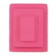 3-Piece Pink Solid 75 Thread Count Polyester Twin Sheet Set