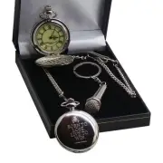 LEMMY Quote Silver POCKET WATCH Microphone Keyring Motorhead Luxury Gift Set
