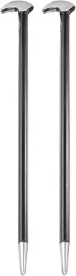 2Pcs Rolling Head Pry Bar 12" Length 0.4" Rod Dia Carbon Steel Lady-Foot Leverag