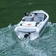 RC Jet Boat Remote Control Racing Boat Watercraft 10km/h 1/12 Scale 2.4Ghz 4CH for Boys Beginners 8y+ on Lake Pool RTR (White RTR)