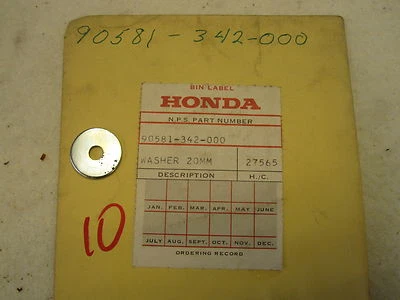 HONDA NOS FL250 CB450 CL450 CB350 WASHER (20mm) 90581-342-000 / 90581-310-000