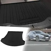 X AUTOHAUX Flat Face Cargo Liner Rear Trunk Mat Trunk Cargo Luggage Boot Tray Mat Vertical Stripes Pattern for Lexus RZ RZ300e RZ450e 2023-2024 Anti-Slip