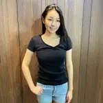 美國百分百【全新正品】 TOMMY HILFIGER T恤 TH 女上衣 V領 短袖 LOGO 多色 素面 G789