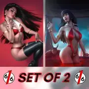 VAMPIRELLA VS SUPERPOWERS #2 BURNS & TIAGO Virgin Variant Set LTD 500