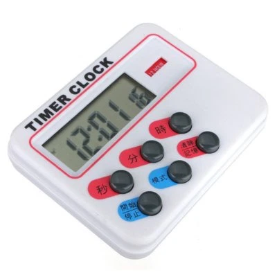 Timer Clock 12/24 Hours With Memory Funcation Kitchen Cooking Digital LCD Sport
