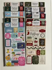 Echo Park 6 x 12 Chipboard Phrases Multiple Variations Available-You Choose