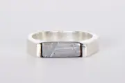 Beautiful Etched GIBEON Meteorite ring I Size 5 3/4 - TOP METEORITE Jewelry