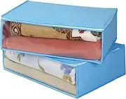 Astro Blanket Storage Case, Light Blue, Set of 2, SMS Non-woven Blanket, Breathable and Barrier, Storage Box, Comforter, Towel, Thin, Comforter, Downket, Skin Comforter, Storage, High Density, Heavy