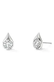 HEARTS ON FIRE Lu Droplet Stud Earrings in 0.60 Ctw White Gold/Diamond at Nordstrom One Size