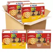 RITZ Peanut Butter and Cheese Sandwich Crackers Variety Pack, Lunch Snacks, 32 S