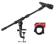 Audio Technica ATM650 Guitar/Snare/Percussion Instrument Microphone+Boom+Cable