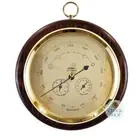 20cm Walnut Barometer With Thermometer & Hygrometer By FISCHER