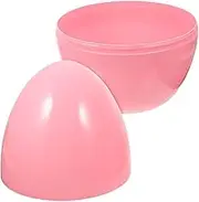 QUMIIRITY Lightweight Pink Plastic Easter Eggs Clear Fillable Candy Box for DIY Party Decorations Adorable Home Decor Realistic Design for Festival Celebrations and Playtime