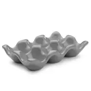 6 Cups Ceramic Egg Tray Half Dozen Egg Container Storage Keeper for Refrigerator