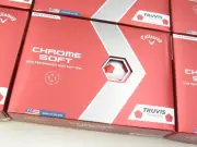 New 6 Dozen Callaway Chrome Soft Truvis Red Golf Balls 72 Golf Balls
