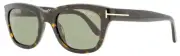 Tom Ford Rectangular Sunglasses TF237 Snowdon 52N Dark Havana 52mm FT0237