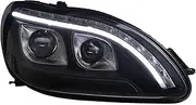 Compatible for BENZ W220 S320 S350 S500 Headlights 1999-2005 DRL Day Running Light 12V LED Bi Xenon Bulb Fog Lights Car Accessory Head Lamp