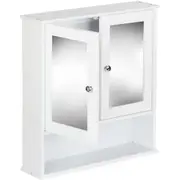 Bathroom Storage Cabinet,Table Corner Shelf Wall Over Toilet Roll Storages Cabinets with Mirror White