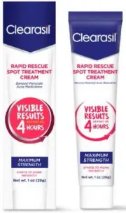 Clearasil Ultra Rapid Action Treatment Cream Vanishing, 1 oz (Pack of 2)
