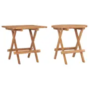 Solid Wood Teak Folding Garden Table Picnic Foldable Table Round/Square vidaXL