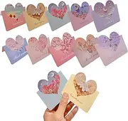 PQCLXUYA 20 pack Love Folded Greeting Cards,Love Letter Greeting Anniversary Card Gift Blank Stationery Paper Card for Valentine's Day,Mother's Day, Flowers, Birthdays, Thank You Returns, Weddings