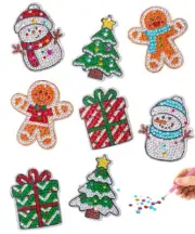 Little Jupiter Diamond Art Christmas Ornament & Magnet Set -Present, More (8pcs)