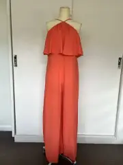 Mister Zimi Jumpsuit Women 8 Orange Eden Sleeveless Long NEW Rrp $180