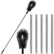 Gutter Cleaning Tool Brush with 10.5Ft Removable Pole for Leaves Debris Window