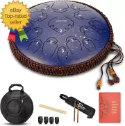 14 Inch 15 Note Steel Tongue Drum Percussion Instrument Lotus Hand Pan