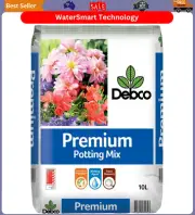 Debco Premium Potting Mix 10 litres 4 Months Feed with Trace Elements WaterSmart