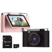 4K Digital Camera 48MP 60FPS Video HDMI Photo 8x Zoom w/64GB SD Vlogging Youtube