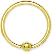 [JewelryWeb] 14k Yellow Gold 16 Gauge Circular Body Piercing Jewelry Bead Ring 14x14mm-Body-Piercing-Ring for Women