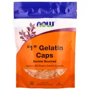 NOW Foods, 1 Gelatin Caps, Approx. 500 Empty Gelatin Capsules, 1.34 oz (38 g)