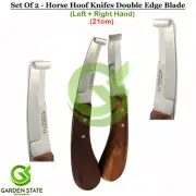 Set Of Farrier Hoof Knives Horse Hoof Care Trimmer Rasp Cutter Double Edge Blade