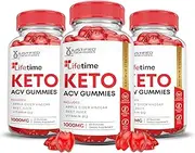 Justified Laboratories (3 Pack) Lifetime Keto ACV Gummies 1000MG with Pomegranate Juice Beet Root B12 180 Gummys