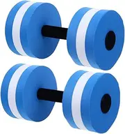 JOINPAYA 2pcs Eva Foam Floating Dumbbells for Water Aerobics Swim Barbell for Pool Fitness Workouts Versatile Exercise Equipment for Men and Women for Yoga and Strength Training