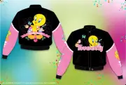 tweety bird pink sleeves - youth kids jh design jacket 3T toddler