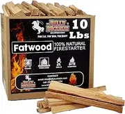 Billy Buckskin Co. 10 lb. Fatwood Fire Starter Sticks | Easy & Safe Fire Starter | Start a Fire with Just 3 Sticks | Works in Any Weather Conditions | 10 lb Box